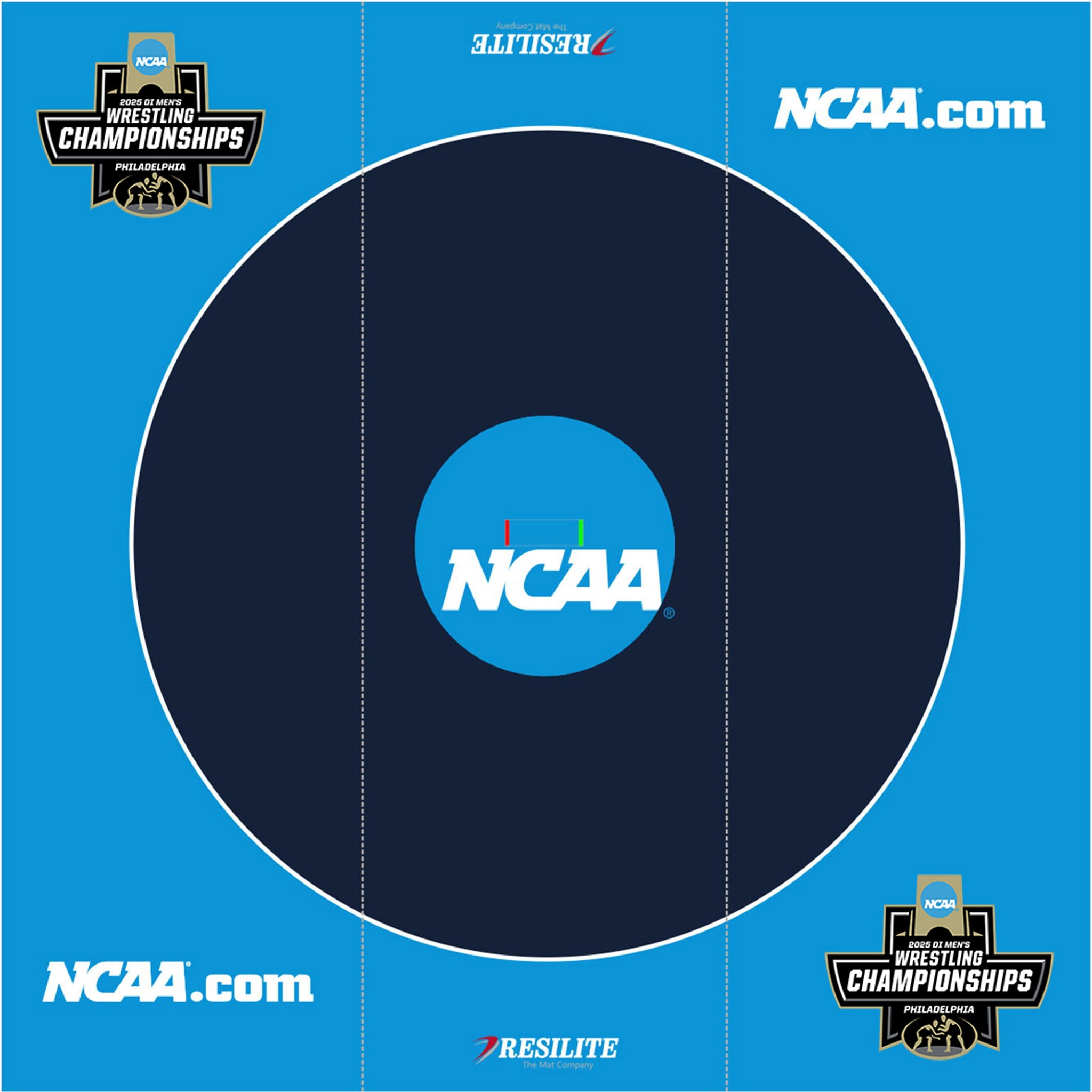 2025 NCAA Wrestling Championship Division I Finals Mat - 42' x 42' Classic Mat (STCK-NCAA-S045738-D1F)